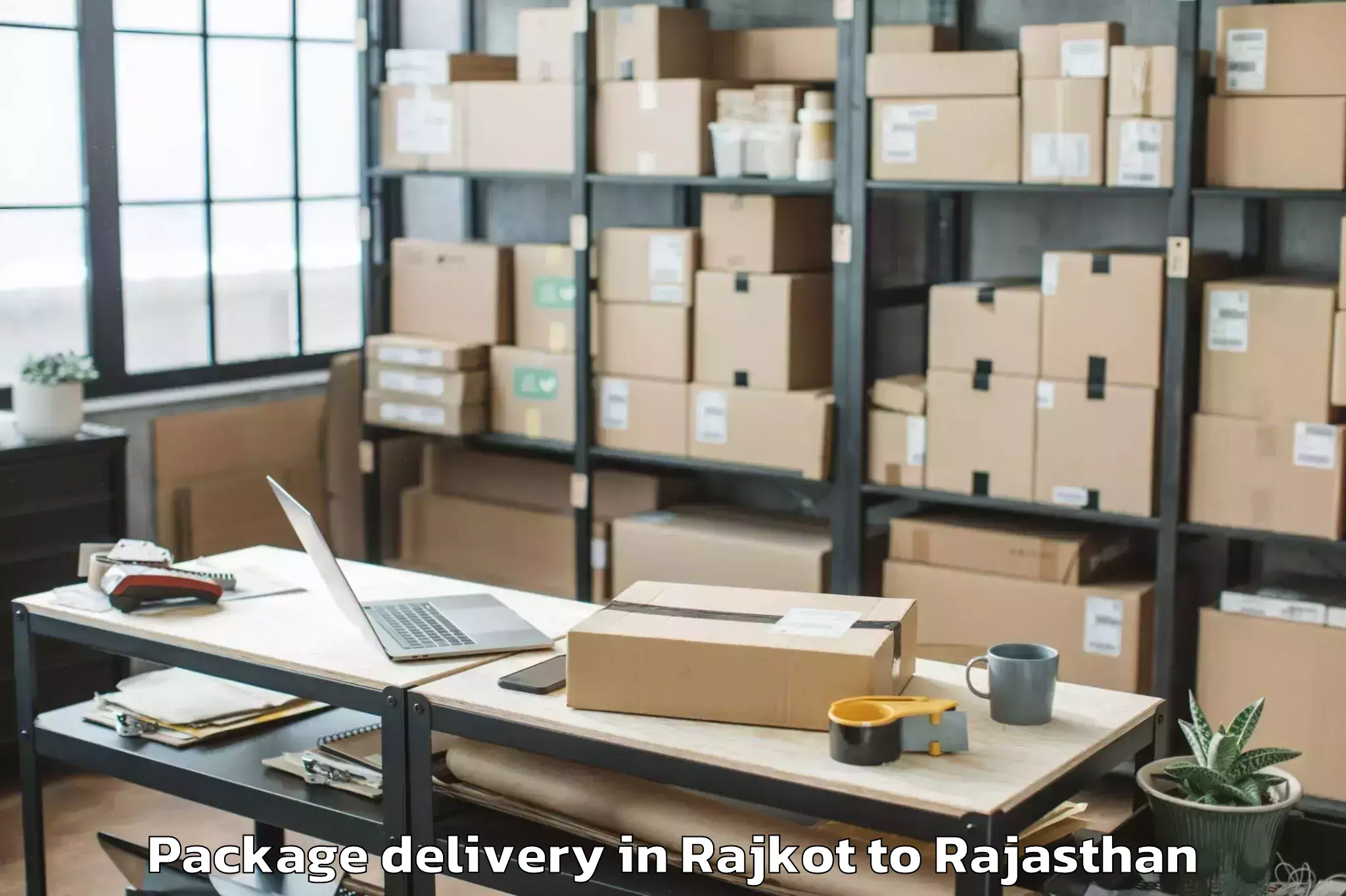 Quality Rajkot to Rajasthan University Of Health Package Delivery